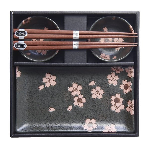 6-osaline komplekt halli keraamilistest sushi-kausikestest Sakura - MIJ