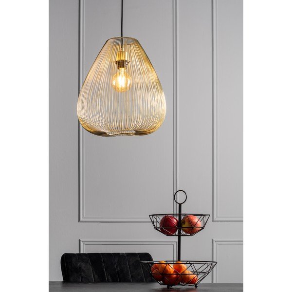 Metallist rippvalgusti kuldset värvi Lucid, ø 35 cm - Leitmotiv-image-1