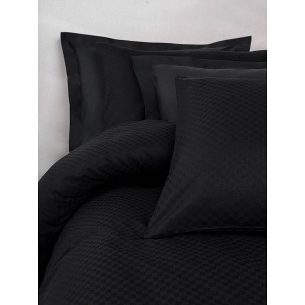 Must Renforcé puuvillast pikendatud voodipesu kaheinimesevoodile 240x220 cm Checkered - Mila Home Luxury-image-2
