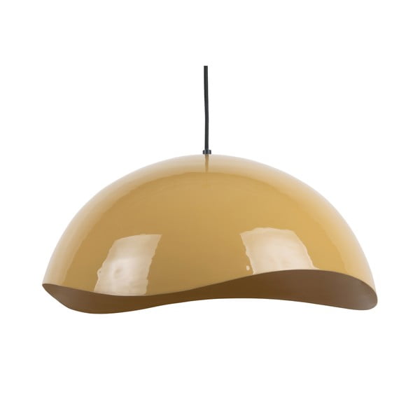 Kollane ripplamp metallist varjuga ø 50 cm Waved - Leitmotiv