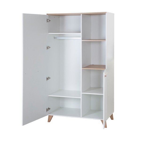 Valge lastekapp tammepuust 52x180x180 cm Léon - Roba-image-4