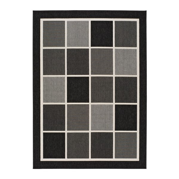 Musta ja halli värvi välivaip, 80 x 150 cm, ruudud Nicol - Universal