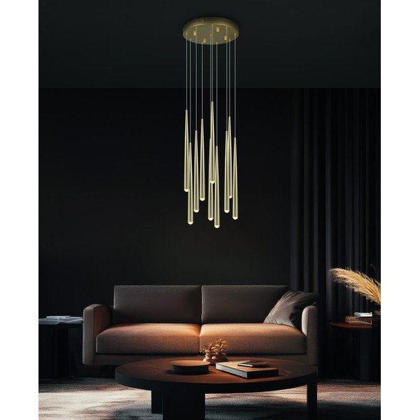 Kuldne LED-rippvalgusti ø 30 cm Cala - Trio Select-image-1
