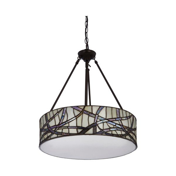 Metallist ripplamp klaasist varjuga, ø 46 cm Waldorf - Premier Housewares-image-3