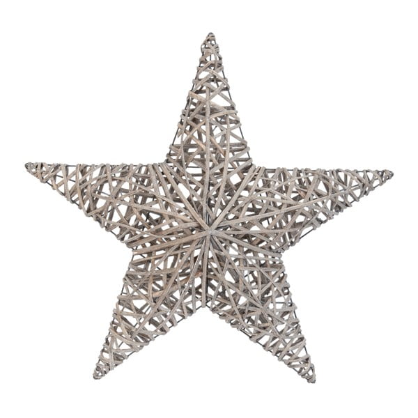 Ratanová závěsná dekorace Clayre & Eef Star, 93 x 88 cm