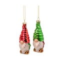 Klaasist käsitsi valmistatud jõulukaunistused 2tk komplektis ø 4cm Gonk - Sass & Belle