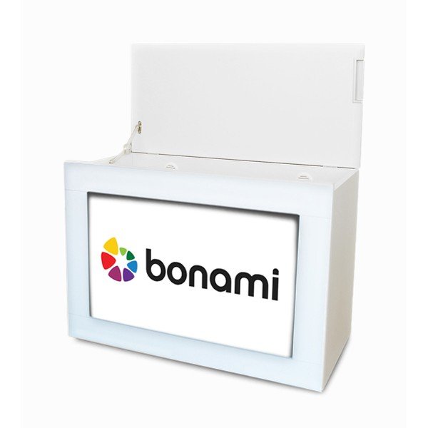 Multifunkční koš Logo, bílý rám
