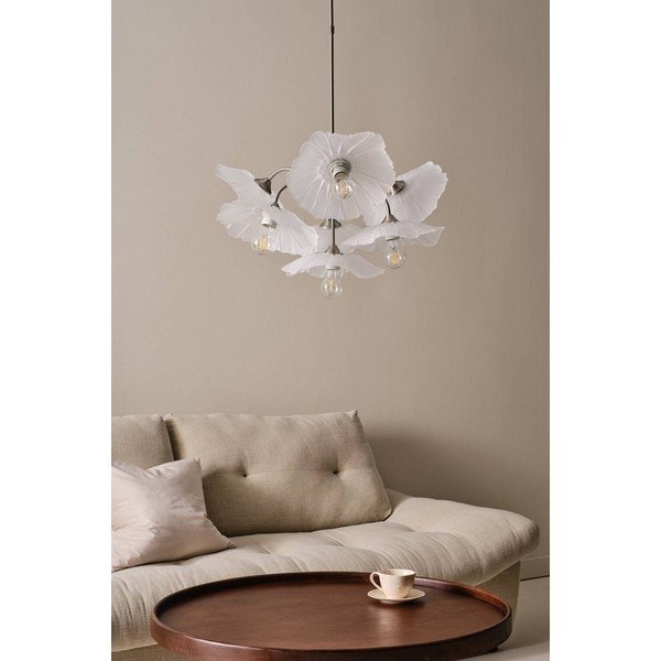 Matt-hõbedane klaasist hämardatav ripplamp, läbimõõduga 70 cm Nugget - Jotex-image-2
