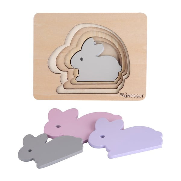 Puidust laste pusle Rabbit - Kindsgut-image-4