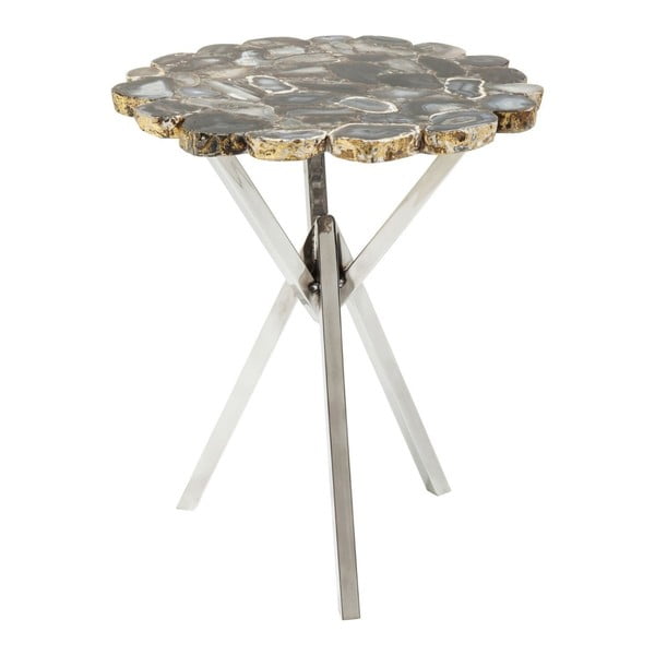 Šedý odkládací stolek Kare Design Trasury, ⌀ 40 cm