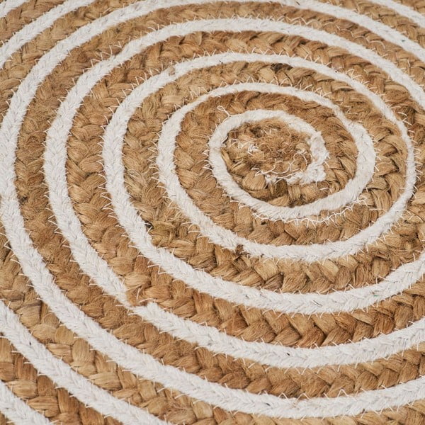 Naturaalset värvi ümmargune džuut vaip ø 100 cm Natur - Casa Selección-image-1