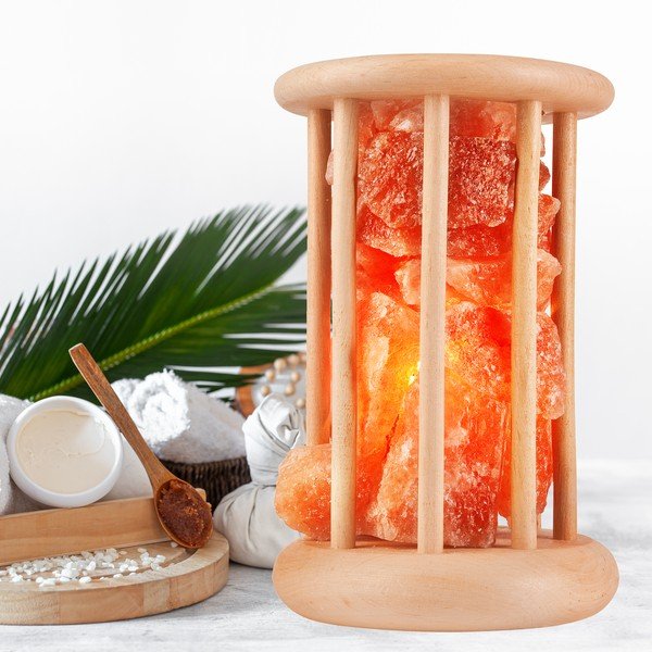 Oranž soolalamp, kõrgus 24 cm Sally - LAMKUR-image-1