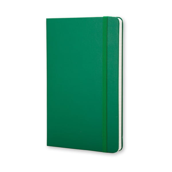 Zápisník Moleskine Hard 21x13 cm, zelený + čtverečkované stránky
