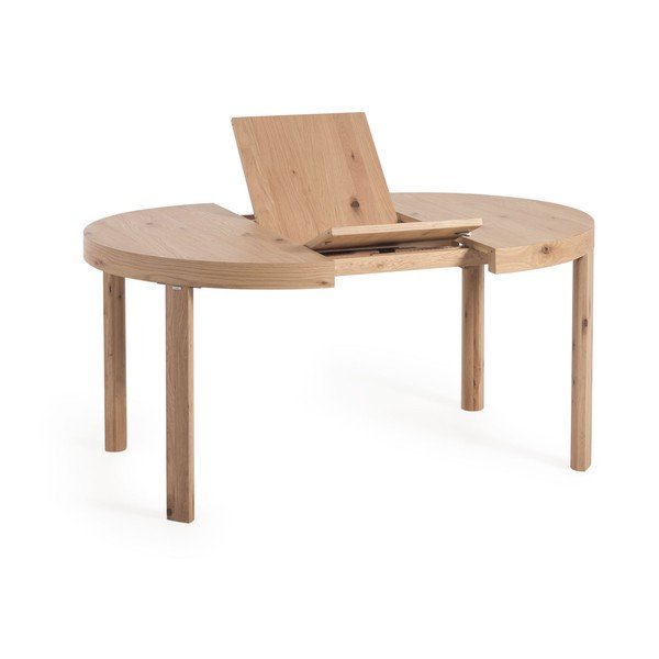 Ümmargune pikendatav söögilaud tammespoonist pealispinnaga ø 120 cm Colleen - Kave Home-image-4