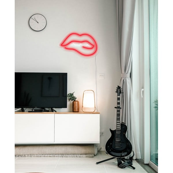 Punane seinavalgusti , 40 x 36 cm Biting Lips - Candy Shock