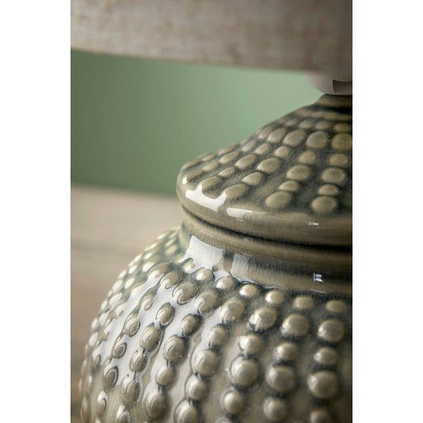 Hall/beež linane laualamp (kõrgus 39 cm) Niko - Ellos Home-image-2