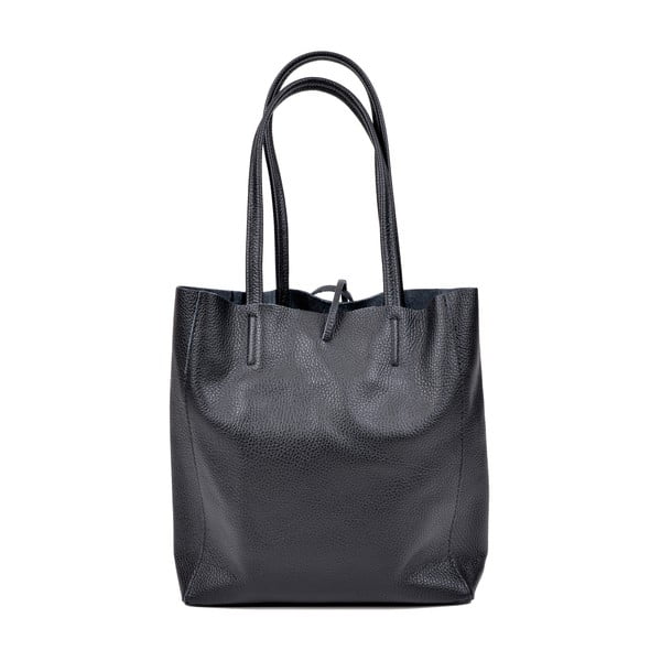 Mustast nahast Vera käekott - Sofia Cardoni-image-1