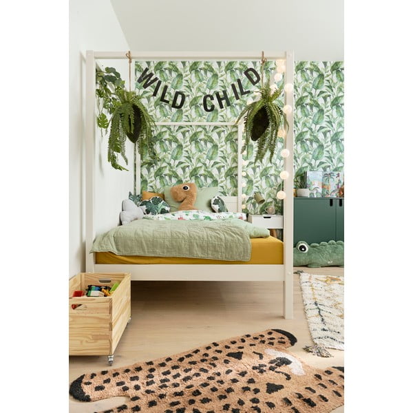 Valge lastevoodi, 90 x 200 cm PINO CANOPY – Vipack-image-1