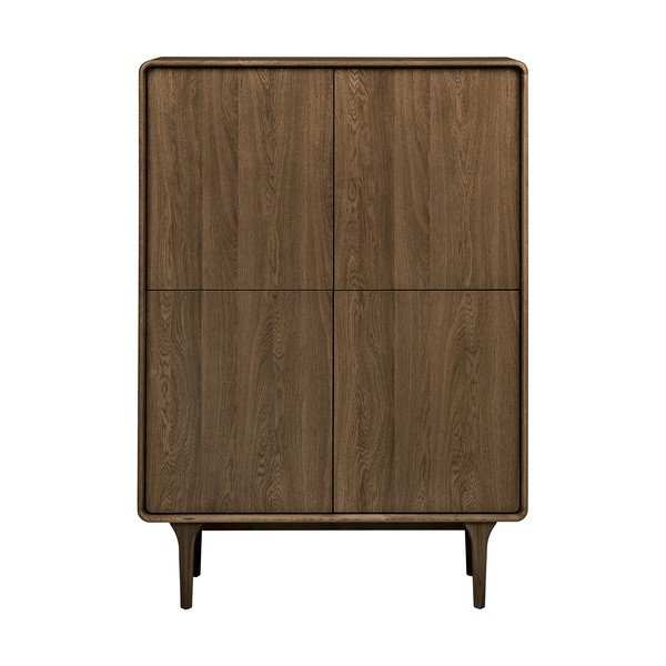 Tumepruun tammepuust kapp 100x140x40 cm Darwin - House Nordic-image-4