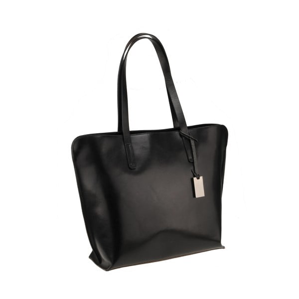Černá kožená kabelka Florence Bags Vega