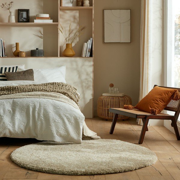 Beež ümmargune vaip 133x133 cm - Flair Rugs-image-1