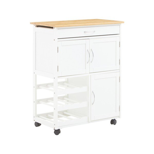 Bambusest serveerimislaud ratastel 37x67 cm Harlow - Premier Housewares