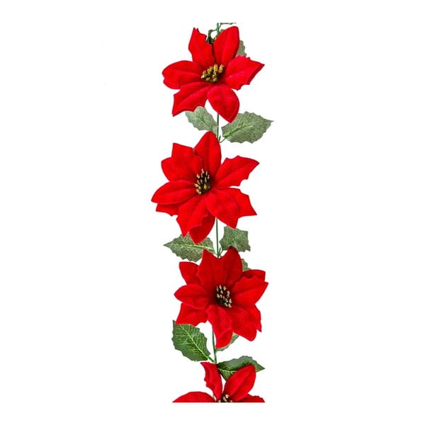 Jõulugarland 180 cm Poinsettia – Casa Selección-image-1