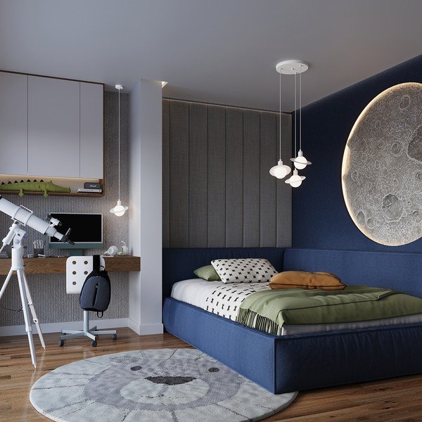 Valge laste valgusti klaasist varjuga Mab - Sollux-image-2