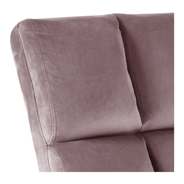 Roosa sametist tugitool Alba - Actona-image-4