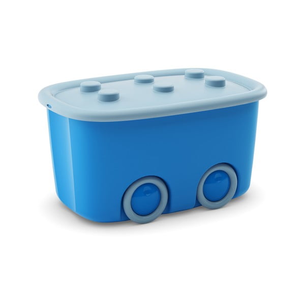 Helesinine plastikust laste hoiukast 58x39x32 cm Funny Box - KIS