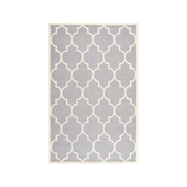 Světle šedý vlněný koberec Safavieh Everly, 274 x 182 cm