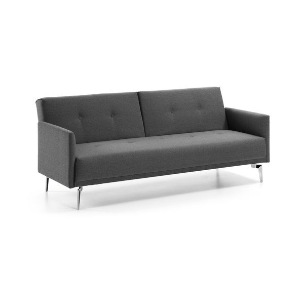 Tmavě šedá rozkládací pohovka Kave Home Flora-image-1