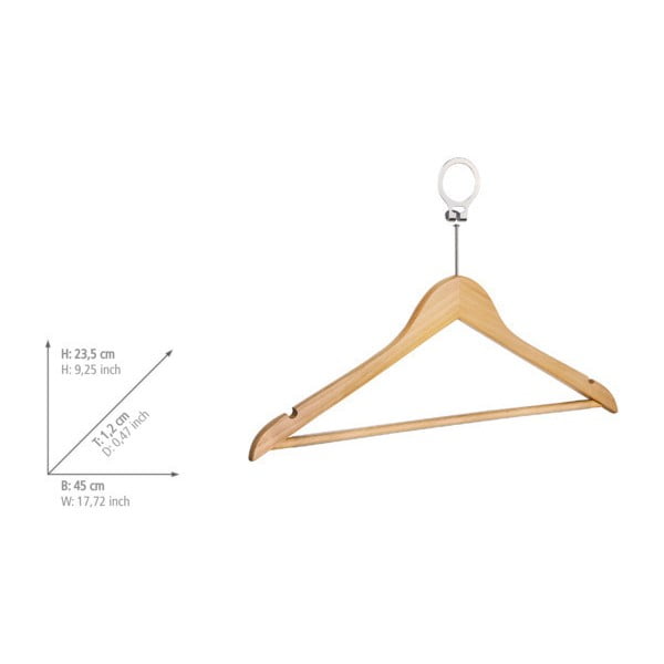 Puidust riputusklambrid 4 tk komplektis Hotel - Wenko-image-3