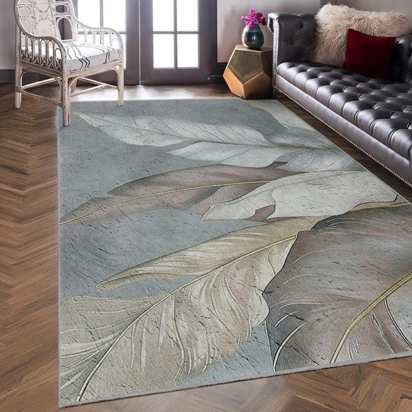 Roheline-hall pestav vaip 80x150 cm Dusty Leaves - Mila Home-image-3