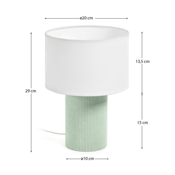 Valge/türkiissinine laste lamp Bianella - Kave Home-image-3