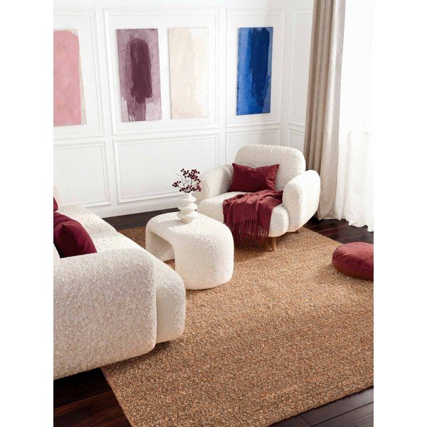 Beež käsitsi kootud bukleekangast vaip 200x290 cm Notting Hill Portobello – Ted Baker-image-1