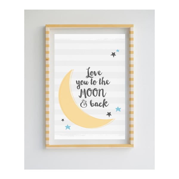 Obraz z limitované edice Little Nice Things Moon, 50 x 70 cm