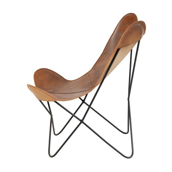 Pruun nahast liblikas tugitool Farfalla - sømcasa-image-3