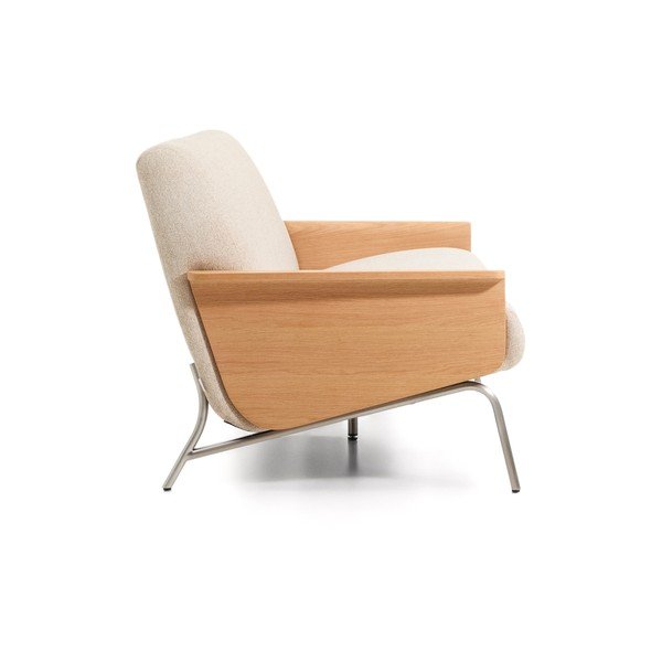 Beež šenillist diivan 205 cm Amsen - Kave Home-image-3