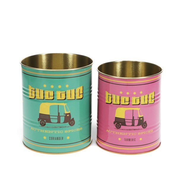 Dekoratiivsed plekk-hoiukarbid komplektis 2 tk ø 11x13 cm Tuc-tuc - Rex London