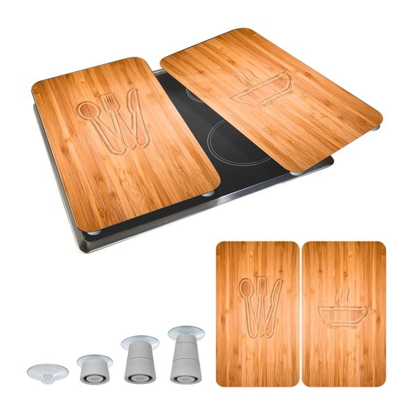 Klaasist pliidikatte komplekt 2 tk, 52 x 30 cm Lunch - Wenko-image-2