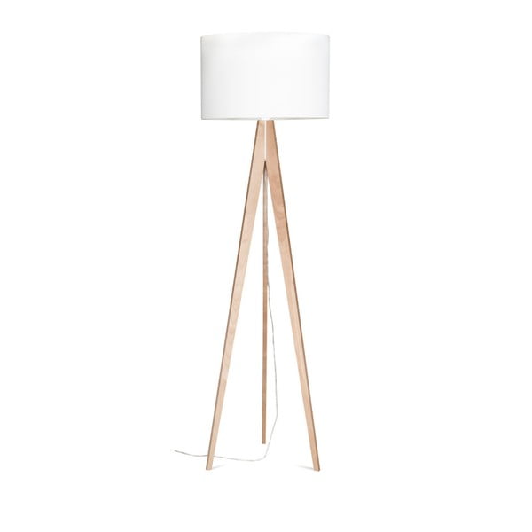 Bílá stojací lampa 4room Artista, bříza, 150 cm