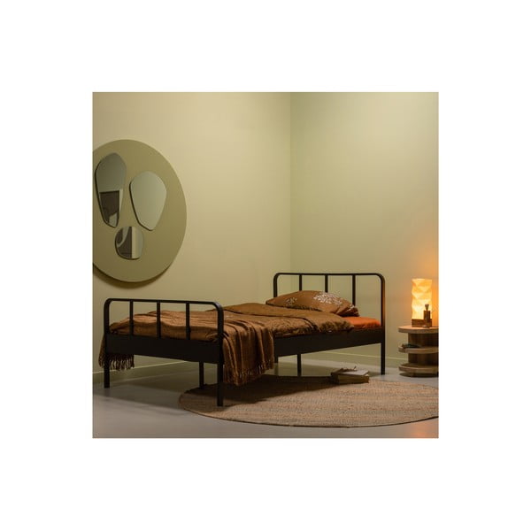 Must metallist üheinimesevoodi restiga 120x200 cm Mees - WOOOD-image-1