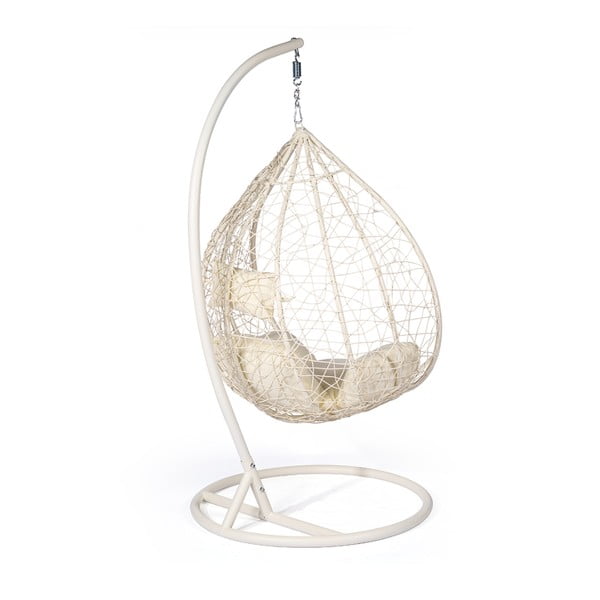 Kreemjas valge rippuv tehisrotangist tugitool Noela - Bonami Selection-image-3