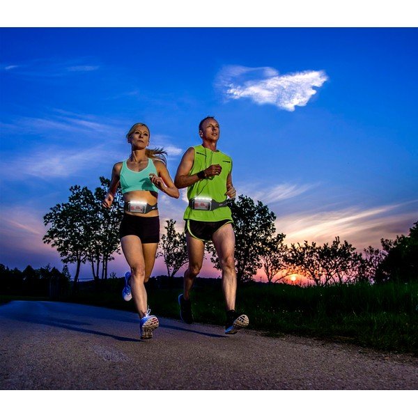 Sportovní pouzdro CellularLine WAISTBAND s LED diodami, černé-image-1