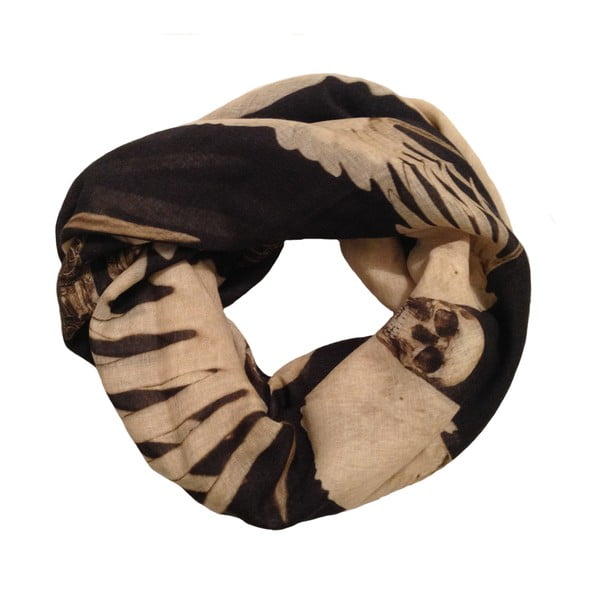 Vlněný šátek s kašmírem Guns Black, 130x130 cm