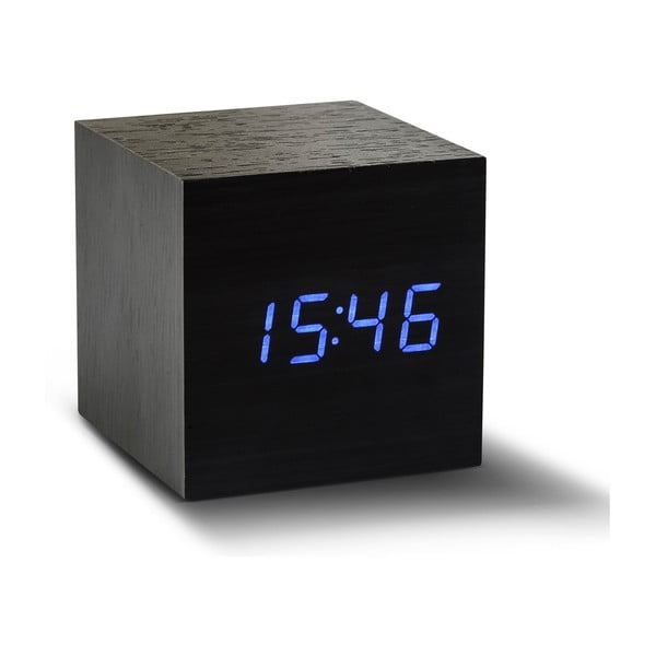 Must äratuskell sinise LED-ekraaniga kella Cube Click - Gingko