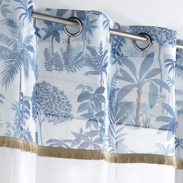 Valge-sinine voile kardin 140x240 cm Amazonia - douceur d'intérieur-image-2