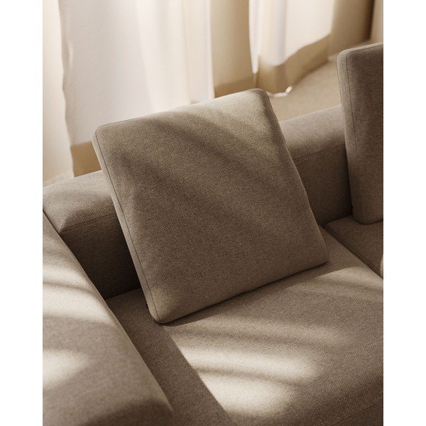 Beež šenillist diivanipadi Blok - Kave Home-image-1