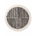 Must/kreem ümmargune sise- ja õuevaip ø 200 cm Haringey Bounds - Ted Baker